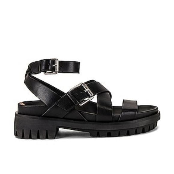 NEW Sam Edelman Eleanora Ankle Strap Gladiator Lug Sole Black Sandal Siz… - Picture 4 of 16
